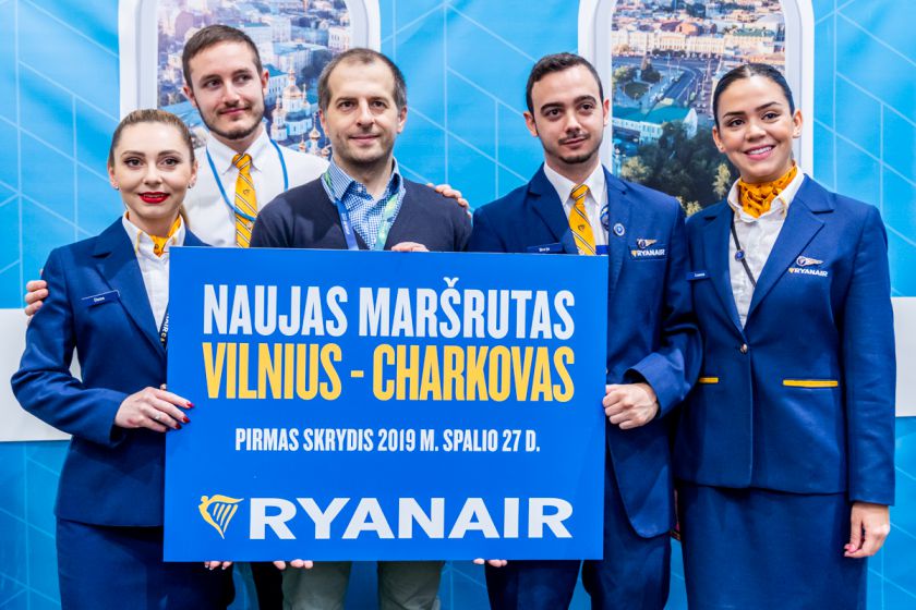 „RYANAIR“ VILNIAUS ORO UOSTE PRADEDA TRIS NAUJUS MARŠRUTUS: SKRYDŽIAI Į CHARKOVĄ, LONDONO SAUTENDĄ IR TEL AVIVĄ